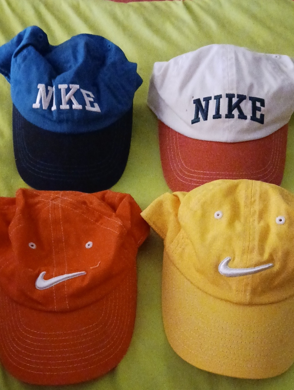 Nike Kids Colorblock Baseball Caps - Red, Blue, Yellow, White